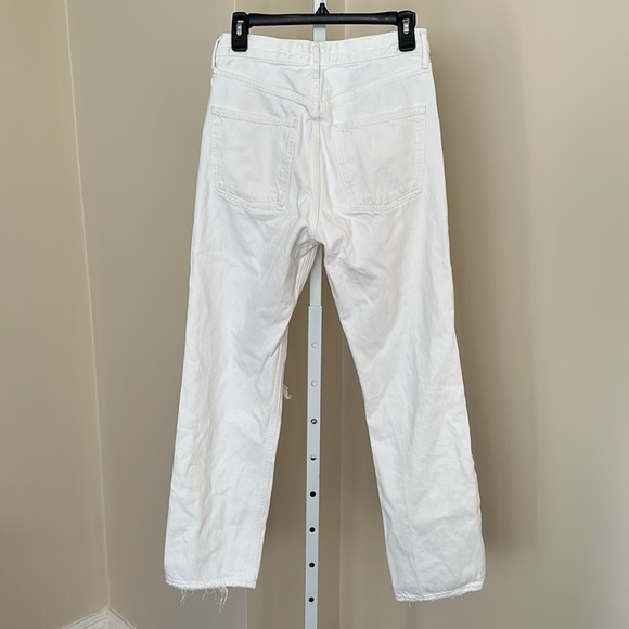 Agolde 90's Mid Rise Loose Fit White Jeans Size 26 in Vanish White - Picture 3 of 7